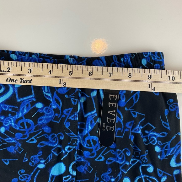 Girls Leggings 2 Pack Musical Notes & Abstract set of 2 - Picture 3 of 4